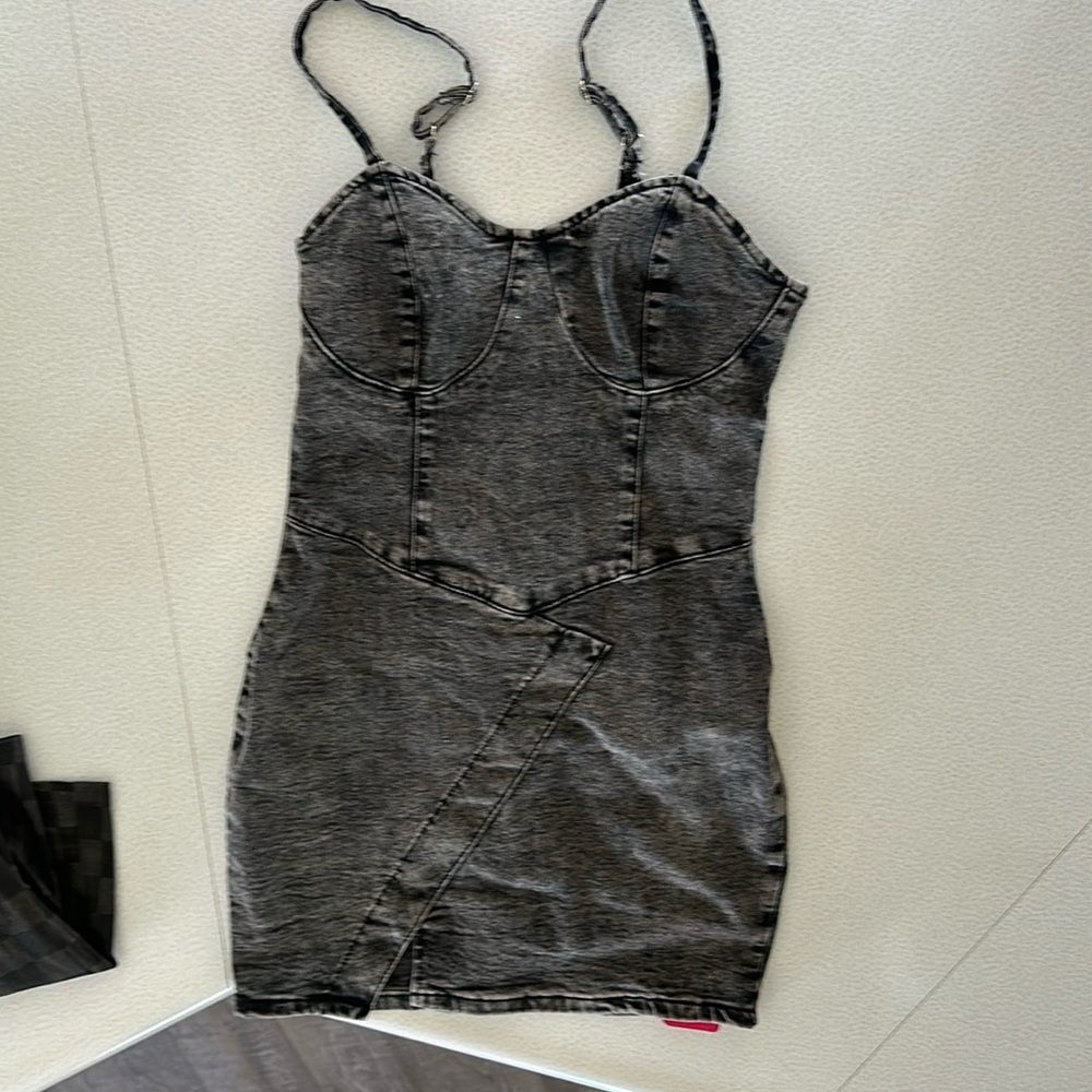 Shein Grey Denim Dress